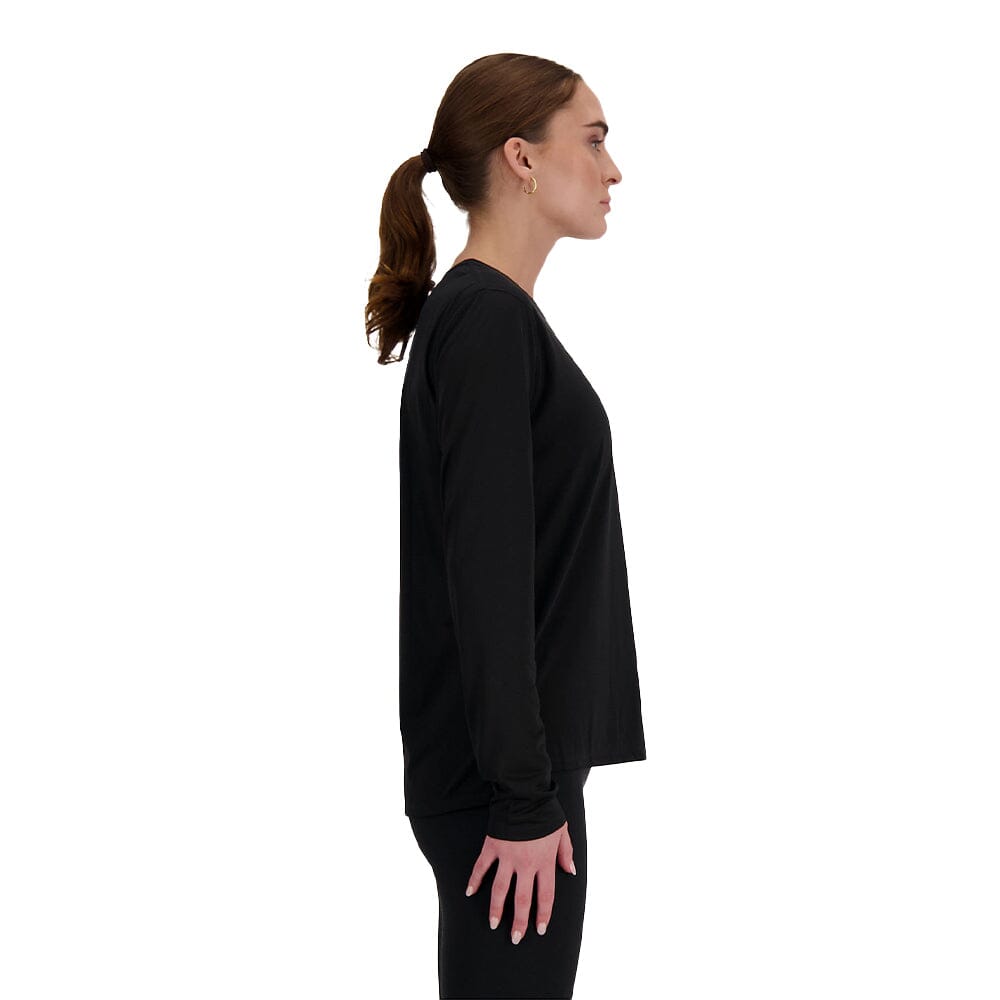 New Balance Women's Sport Essentials Long Sleeve Women's Tops - BlackToe Running