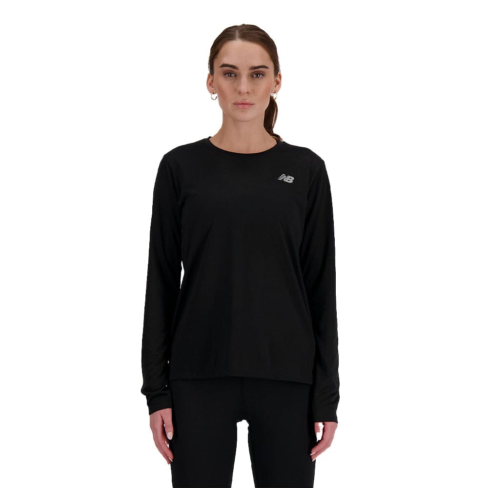 New Balance Women's Sport Essentials Long Sleeve Women's Tops - BlackToe Running