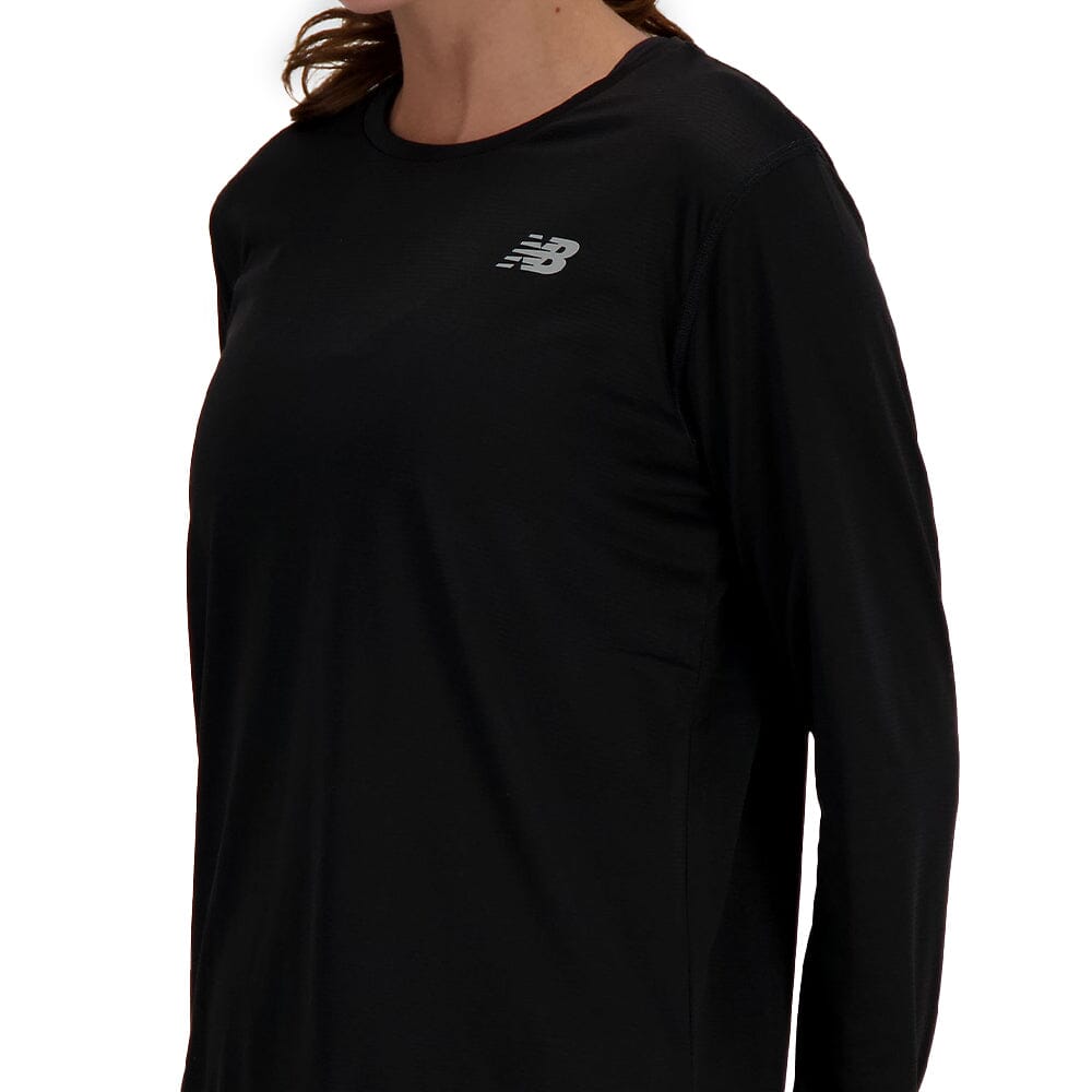 New Balance Women's Sport Essentials Long Sleeve Women's Tops - BlackToe Running