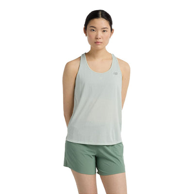 New Balance Women's Athletics Tank - BlackToe Running#colour_clay-ash-heather