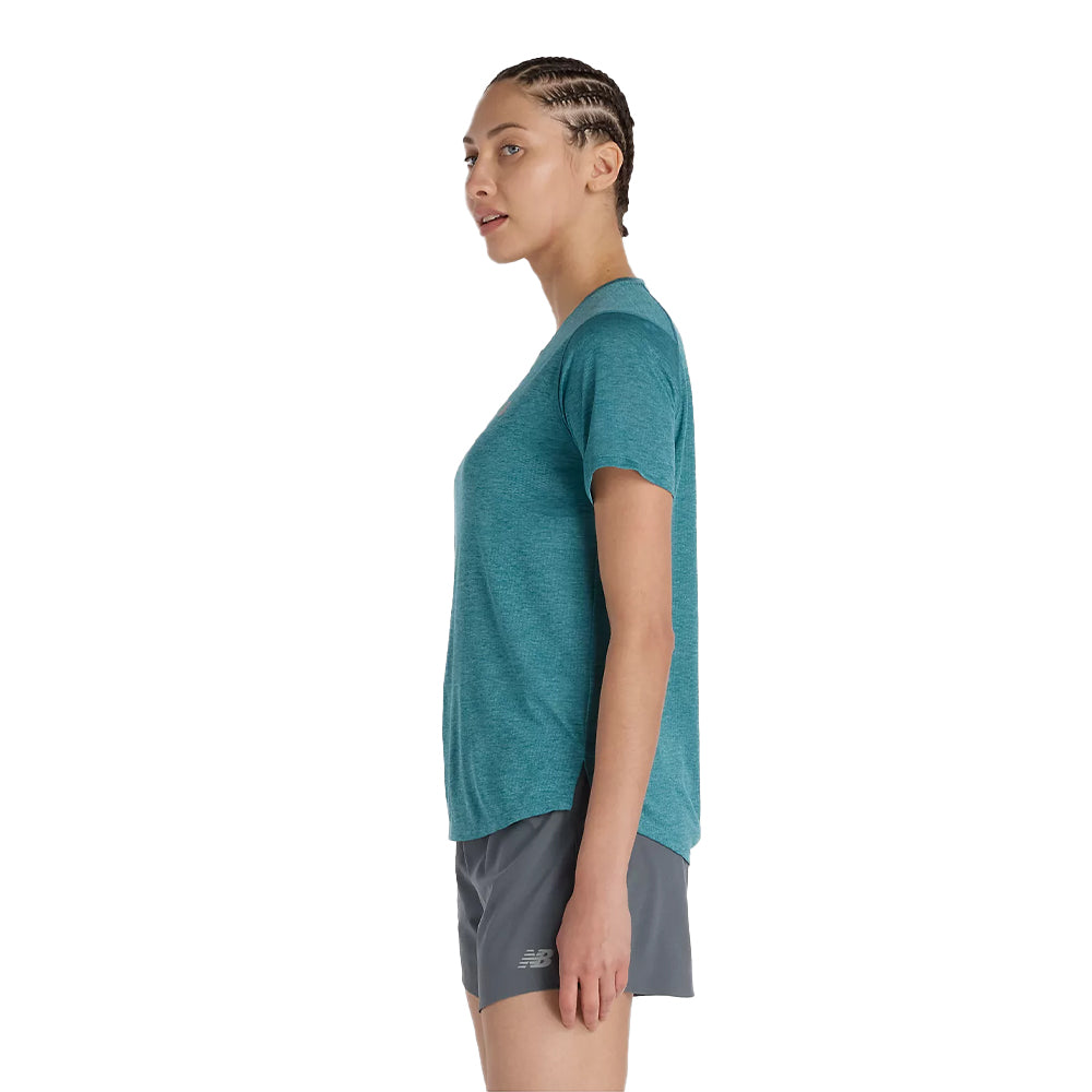 New Balance Women's Athletics T-Shirt - BlackToe Running#colour_big-teal-heather