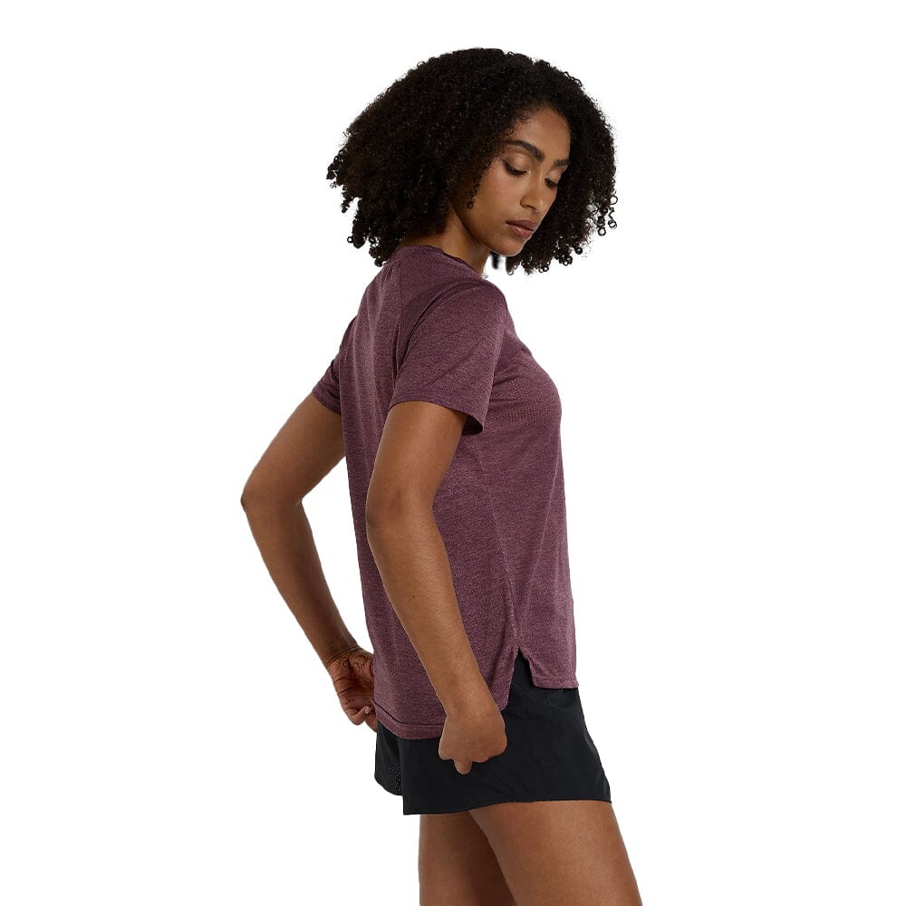 New Balance Women's Athletics T-Shirt - BlackToe Running#colour_faded-plum-heather