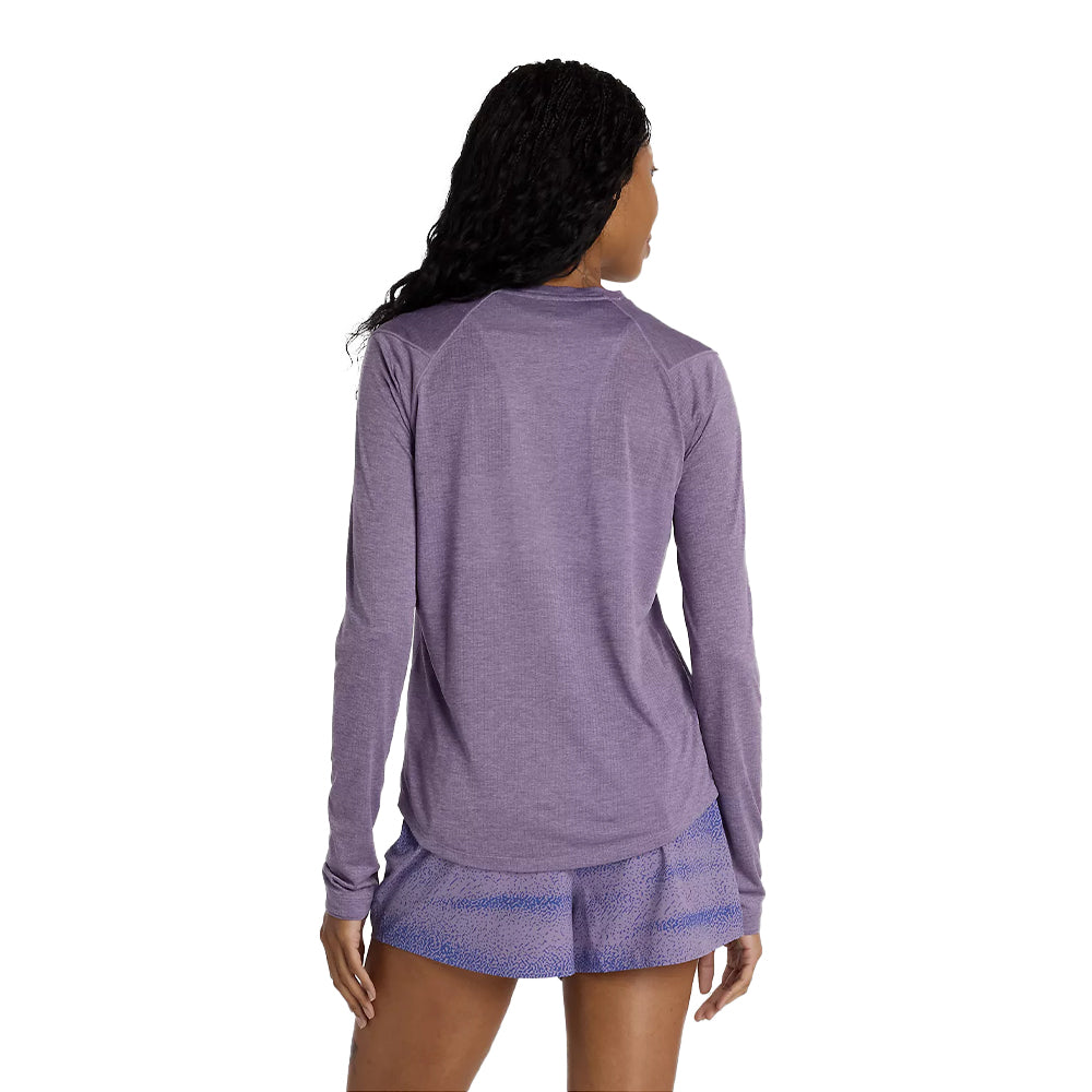 New Balance Women's Athletics Long Sleeve - BlackToe Running#colour_candied-violet-heather