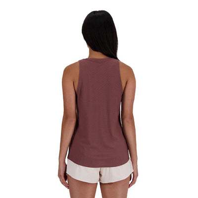 New Balance Women's Jacquard Slim Tank Women's Tops - BlackToe Running#colour_licorice