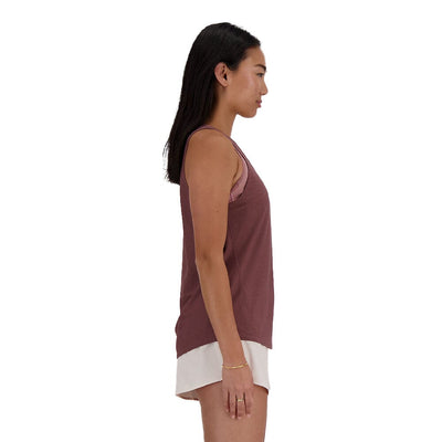 New Balance Women's Jacquard Slim Tank Women's Tops - BlackToe Running#colour_licorice