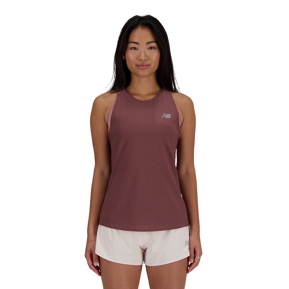 New Balance Women's Jacquard Slim Tank Women's Tops - BlackToe Running#colour_licorice