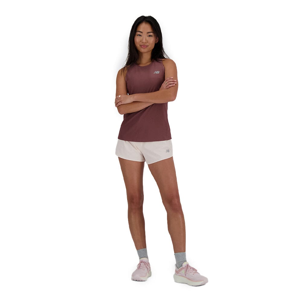 New Balance Women's Jacquard Slim Tank Women's Tops - BlackToe Running#colour_licorice