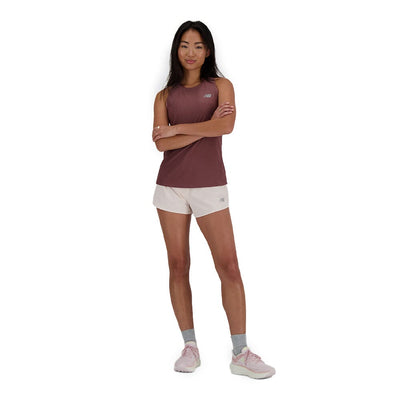 New Balance Women's Jacquard Slim Tank Women's Tops - BlackToe Running#colour_licorice
