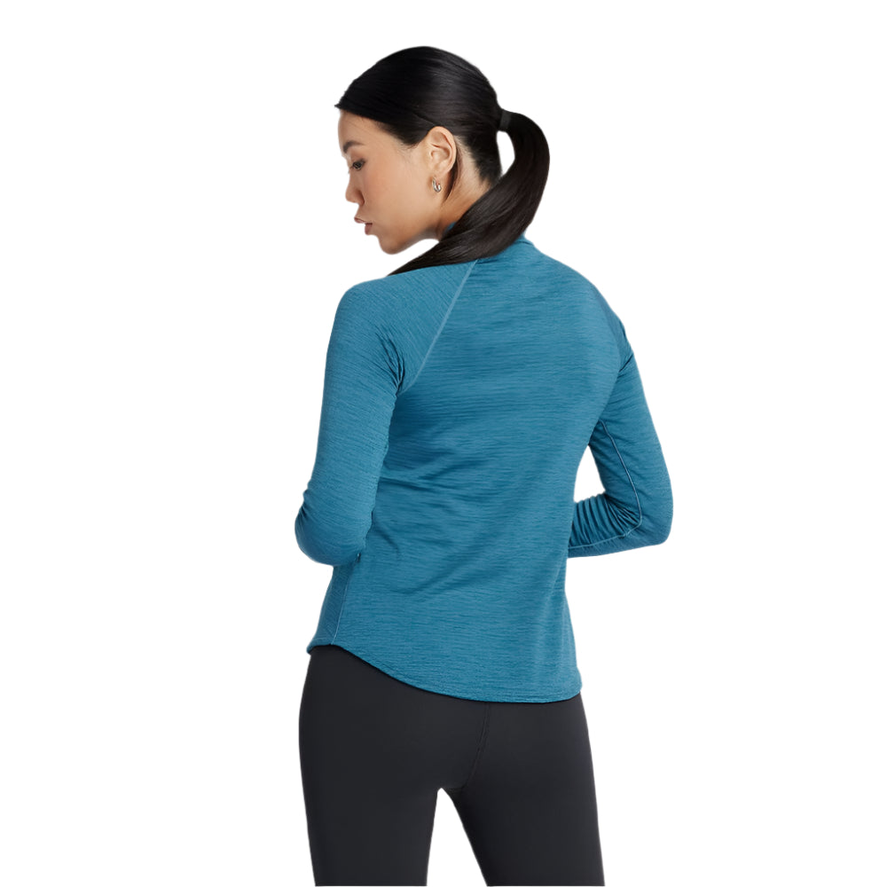 New Balance Women's Athletics Heat Grid 1/2 Zip - BlackToe Running#colour_terrarium-heather