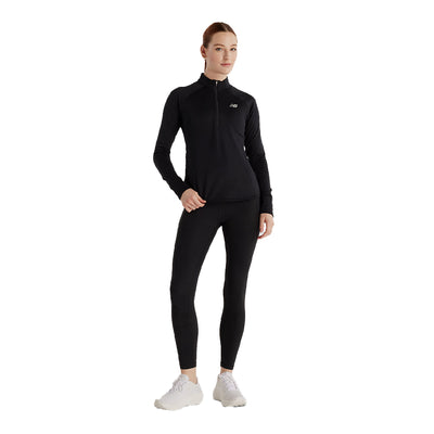 New Balance Women's Athletics Heat Grid 1/2 Zip - BlackToe Running#colour_black