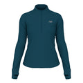 New Balance Women's Athletics Heat Grid 1/2 Zip - BlackToe Running#colour_streamsong