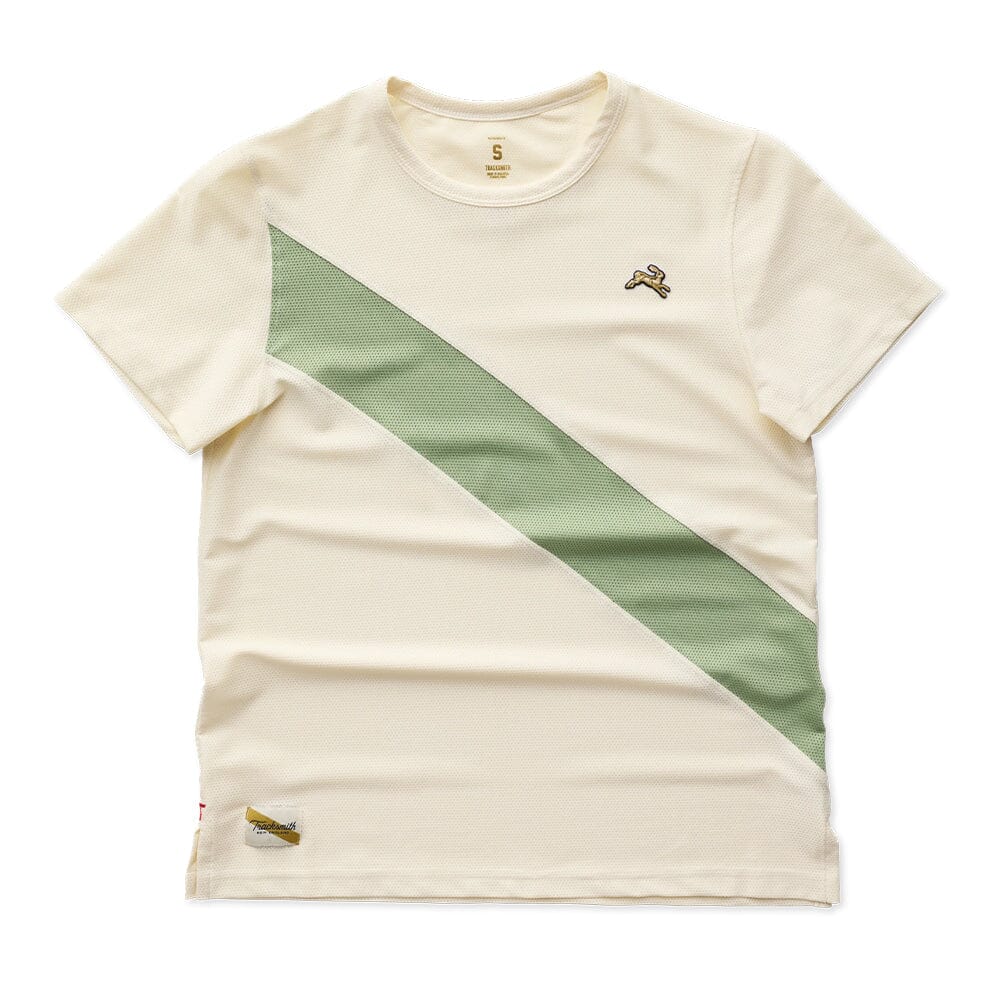 Tracksmith Women's Van Cortlandt Tee Women's Tops - BlackToe Running#colour_ivory-loden