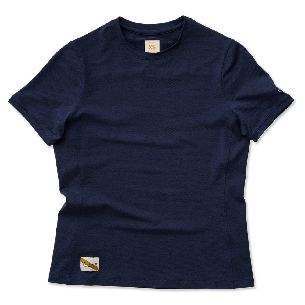 TO25 Marathon - Tracksmith Women's Session Tee - BlackToe Running#colour_navy