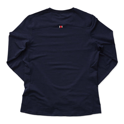 Tracksmith Women's Session Long Sleeve - BlackToe Running#colour_navy