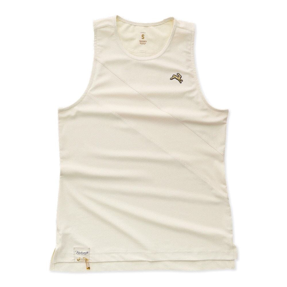 Tracksmith Women's Van Cortlandt Singlet Women's Tops - BlackToe Running#colour_ivory
