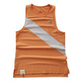 Tracksmith Women's Van Cortlandt Singlet Women's Tops - BlackToe Running#colour_coral-gold-high-rise