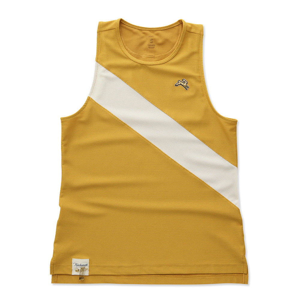 Tracksmith Women's Van Cortlandt Singlet Women's Tops - BlackToe Running#colour_narcissus-ivory