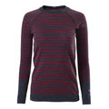 Tracksmith Women's Brighton Base Layer Women's Tops - BlackToe Running#colour_navy-racing-red-stripe