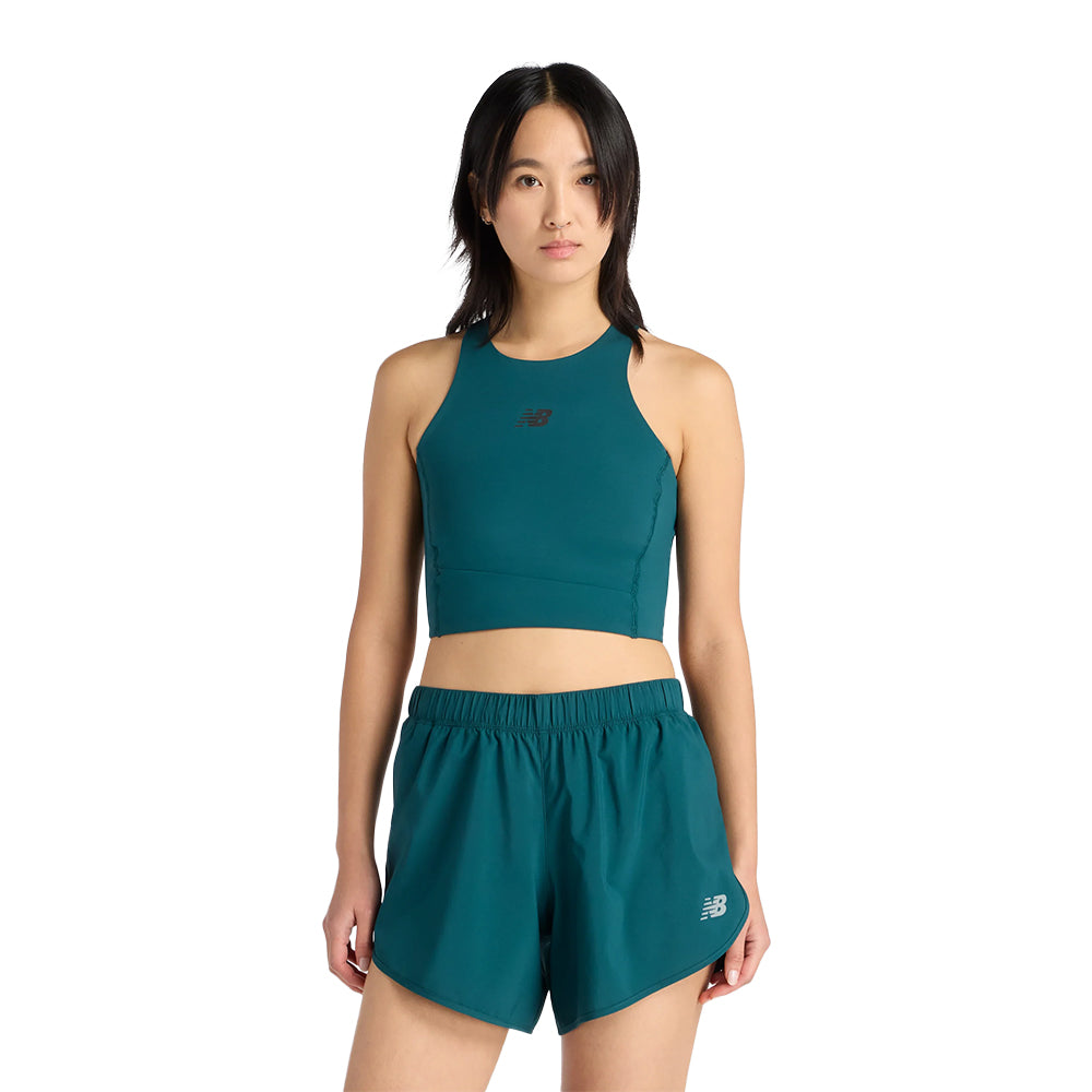 New Balance Women's RC Elite Storage Crop Tank - BlackToe Running