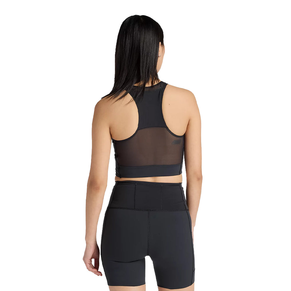 New Balance Women's RC Elite Storage Crop Tank - BlackToe Running#colour_balck