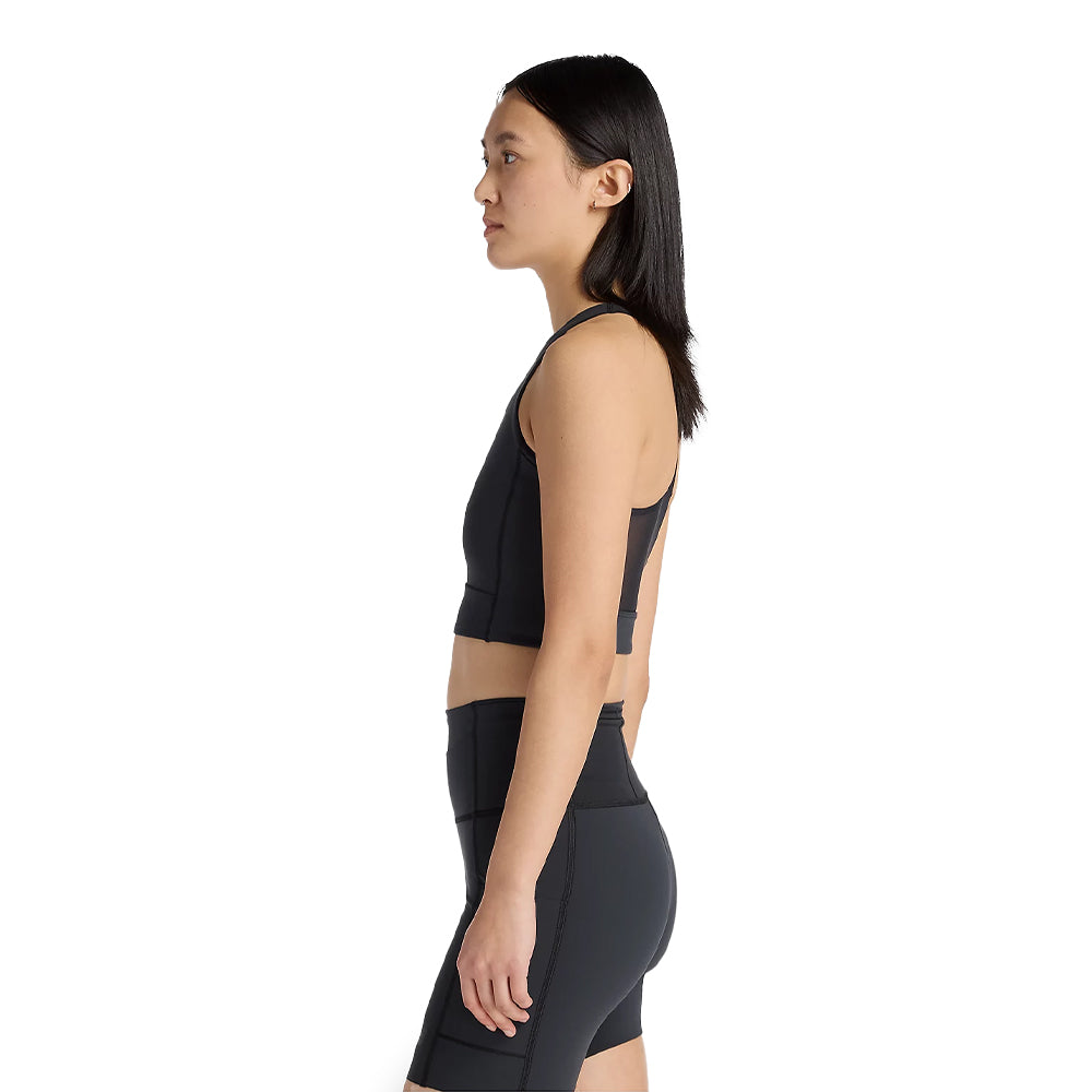 New Balance Women's RC Elite Storage Crop Tank - BlackToe Running#colour_balck