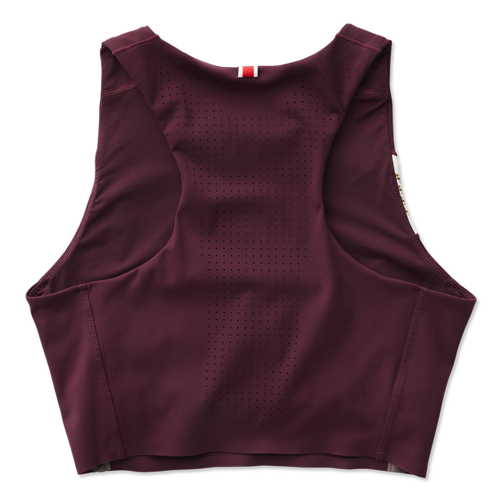 Tracksmith Women's Strata Zip Bra - BlackToe Running