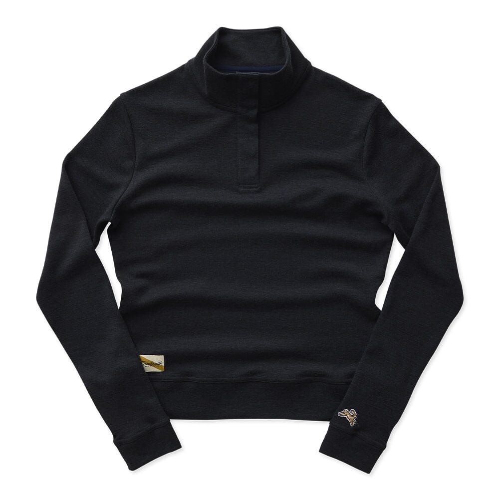 Tracksmith Women's Downeaster Quarter Snap - BlackToe Running#colour_navy