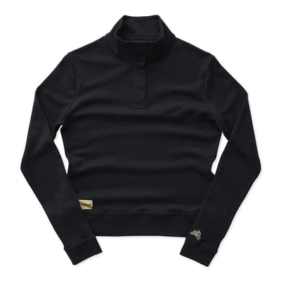 Tracksmith Women's Downeaster Quarter Snap - BlackToe Running#colour_navy