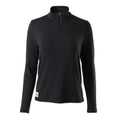 Tracksmith Women's Session Quarter Zip - BlackToe Running#colour_black