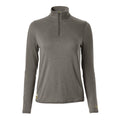 Tracksmith Women's Session Quarter Zip - BlackToe Running#colour_brushed-nickel