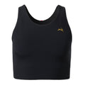 Tracksmith Women's Turnover Crop Top - BlackToe Running#colour_black