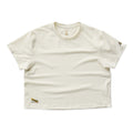 OT26 Marathon - Tracksmith Women's Session Crop Tee - BlackToe Running#colour_ivory