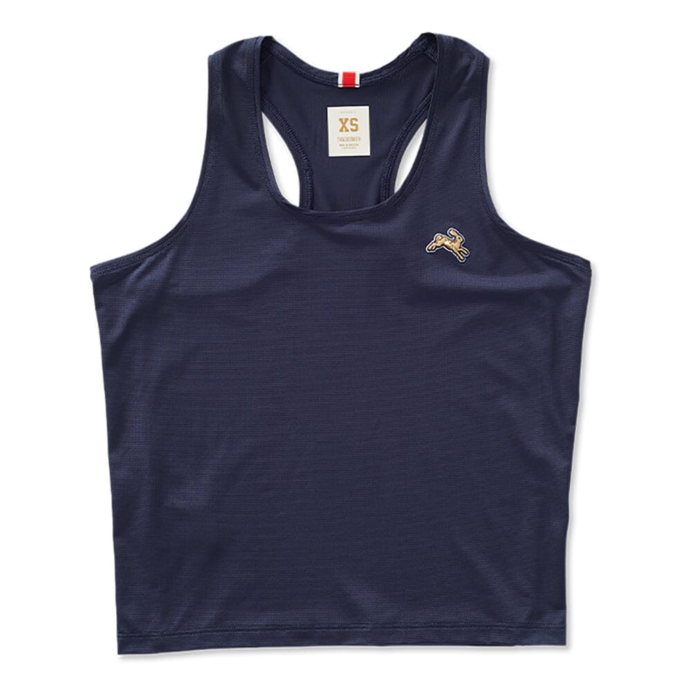 Tracksmith Women's Twilight Crop Tank - BlackToe Running#colour_navy