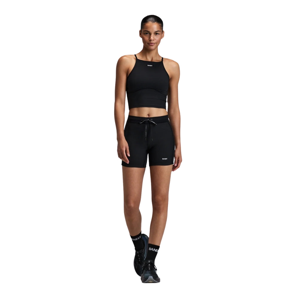 Bandit Running Women's Stamina™ 7 Pocket Nova Crop - BlackToe Running#colour_black