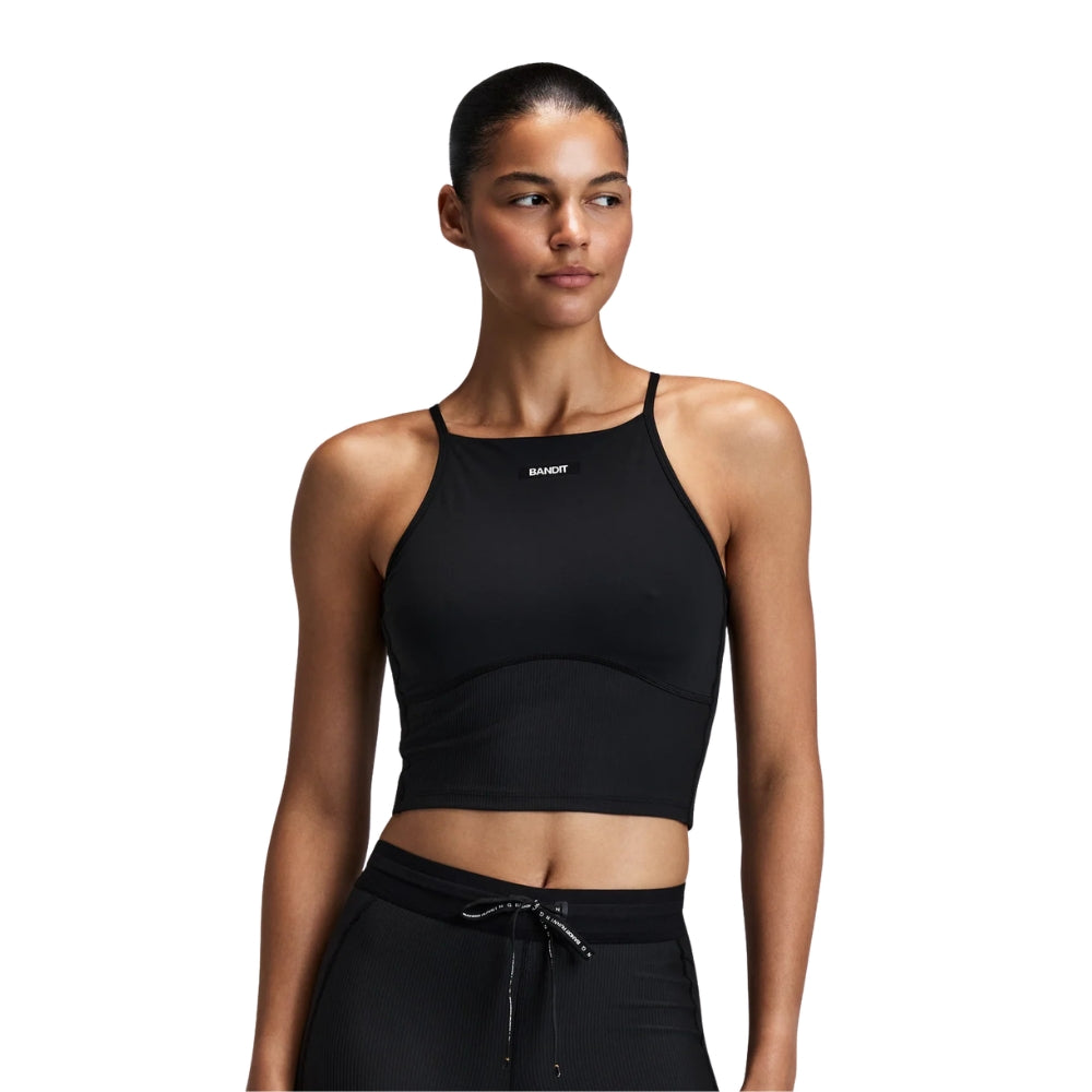 Bandit Running Women's Stamina™ 7 Pocket Nova Crop - BlackToe Running#colour_black