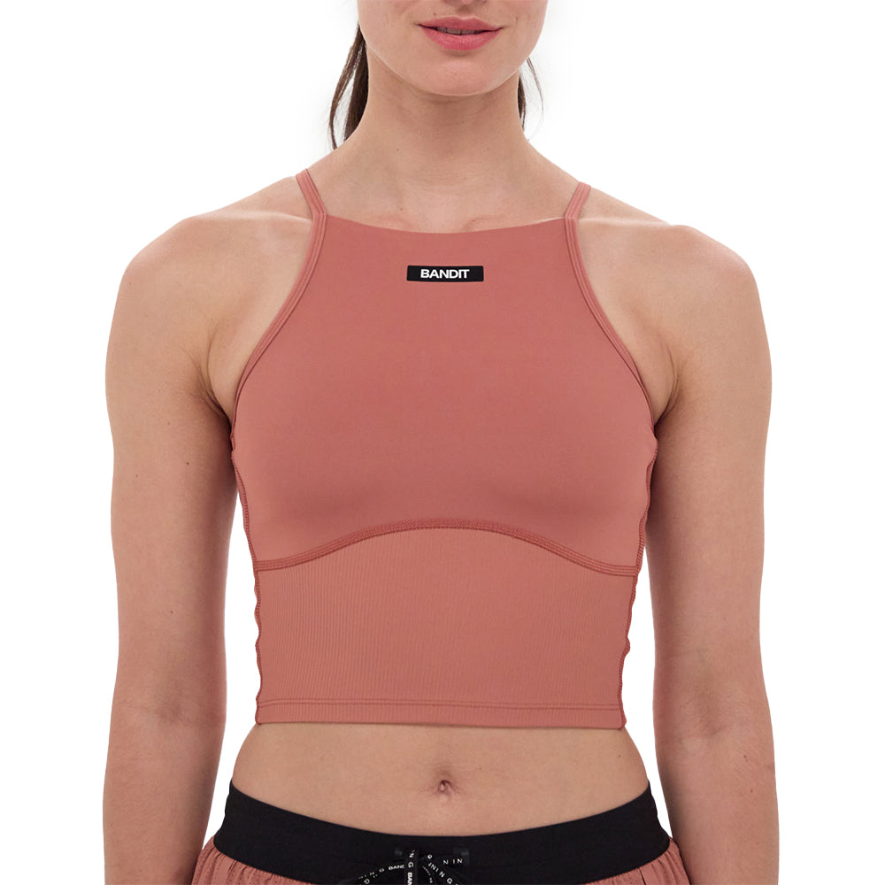 Bandit Running Women's Stamina™ 7 Pocket Nova Crop - BlackToe Running#colour_baked-clay