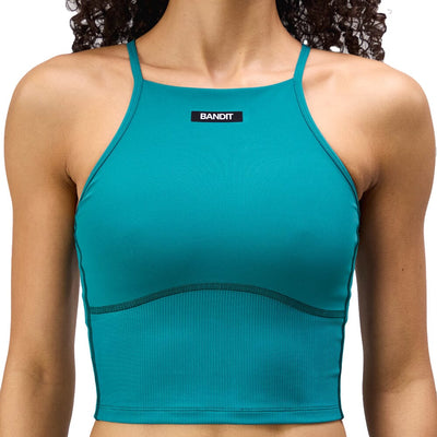 Bandit Running Women's Stamina™ 7 Pocket Nova Crop - BlackToe Running#colour_gulfstream