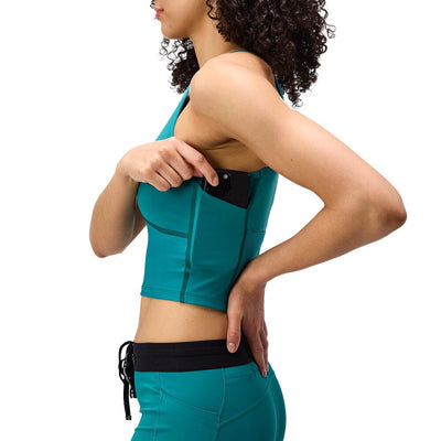 Bandit Running Women's Stamina™ 7 Pocket Nova Crop - BlackToe Running#colour_gulfstream