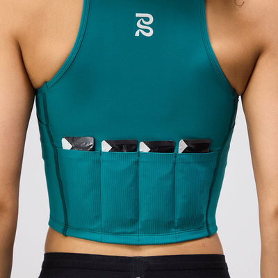 Bandit Running Women's Stamina™ 7 Pocket Nova Crop - BlackToe Running#colour_gulfstream
