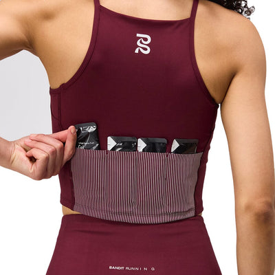 Bandit Running Women's Stamina™ 7 Pocket Nova Crop - BlackToe Running#colour_port