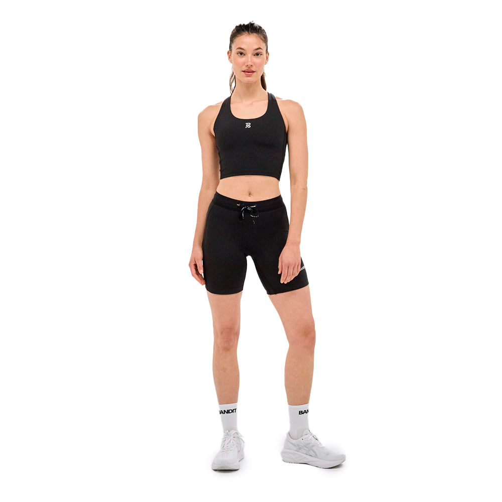 Bandit Running Women's Stamina™ Scoop Neck Race Crop - BlackToe Running