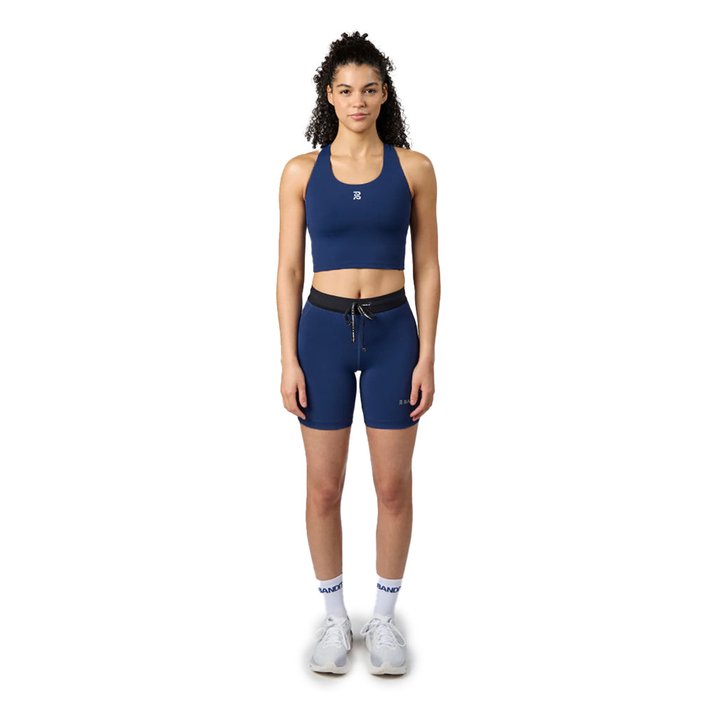 Bandit Running Women's Stamina™ Scoop Neck Race Crop - BlackToe Running#colour_ny-navy