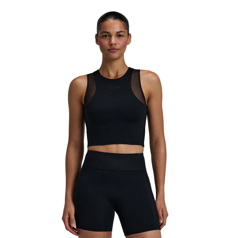 Bandit Running Women's Stamina-V Lyra Race Crop - BlackToe Running#colour_black