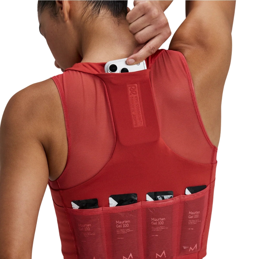 Bandit Running Women's Stamina-V Lyra Race Crop - BlackToe Running#colour_rusted-apricot