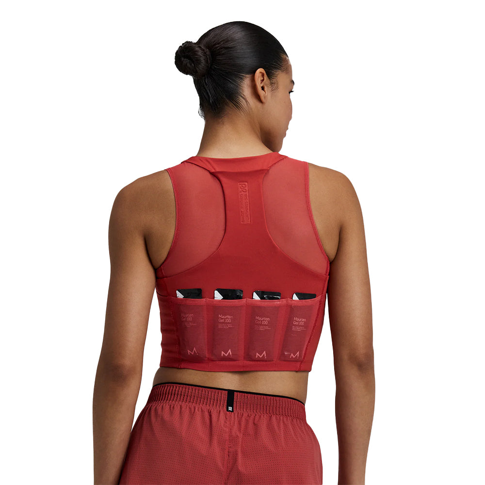 Bandit Running Women's Stamina-V Lyra Race Crop - BlackToe Running#colour_rusted-apricot