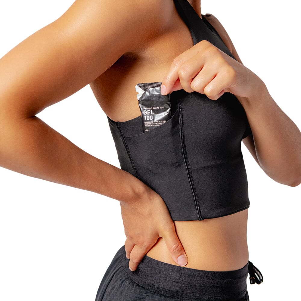 Bandit Running Women's STAMINA™ Compression Race Crop - BlackToe Running#colour_black