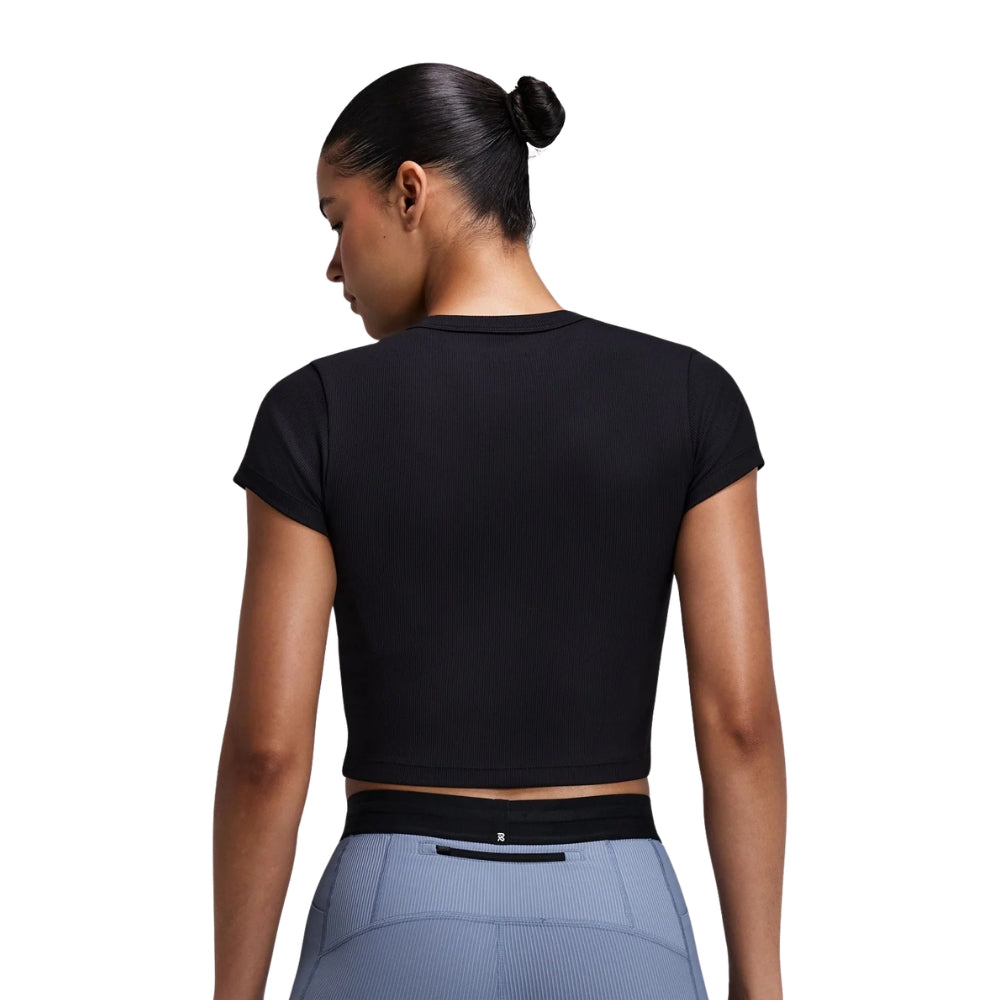 Bandit Running Women's Vituccia™ Cropped Performance Tee - BlackToe Running