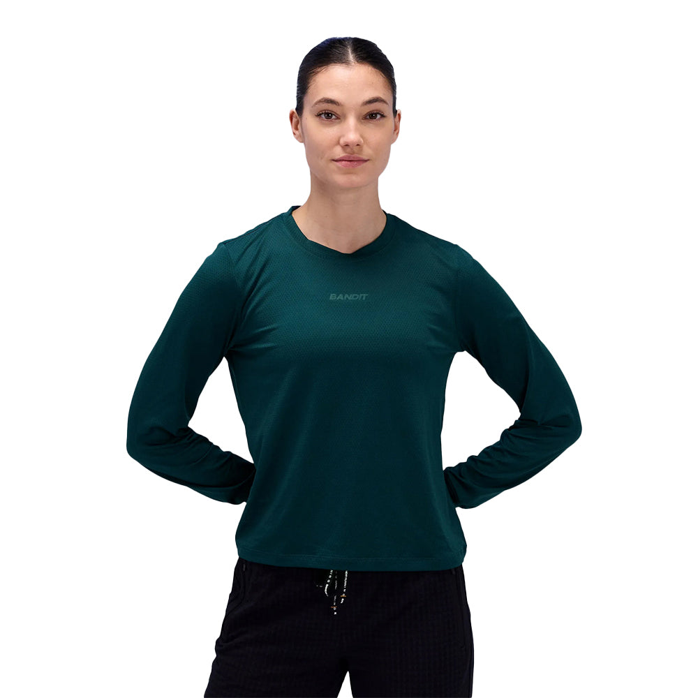 Bandit Running Women's Micromesh™ Long Sleeve Tee - BlackToe Running#colour_storm