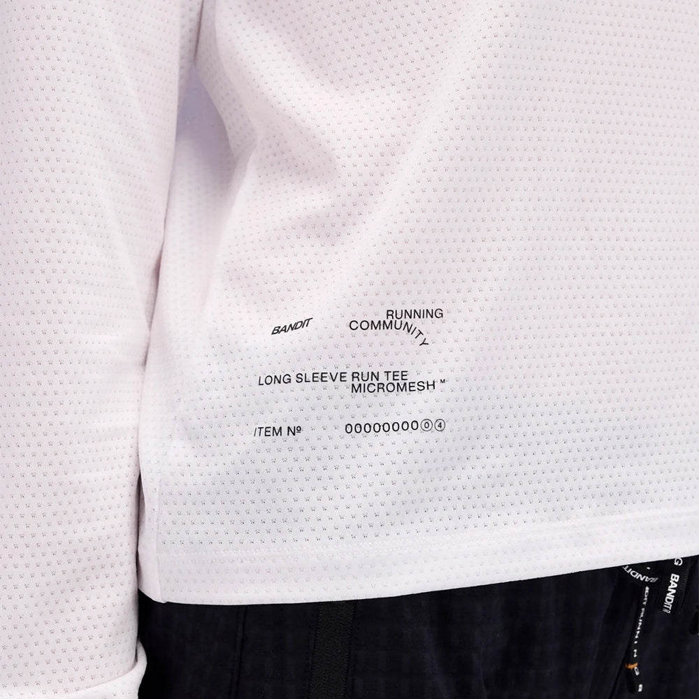 Bandit Running Women's Micromesh™ Long Sleeve Tee - BlackToe Running#colour_white