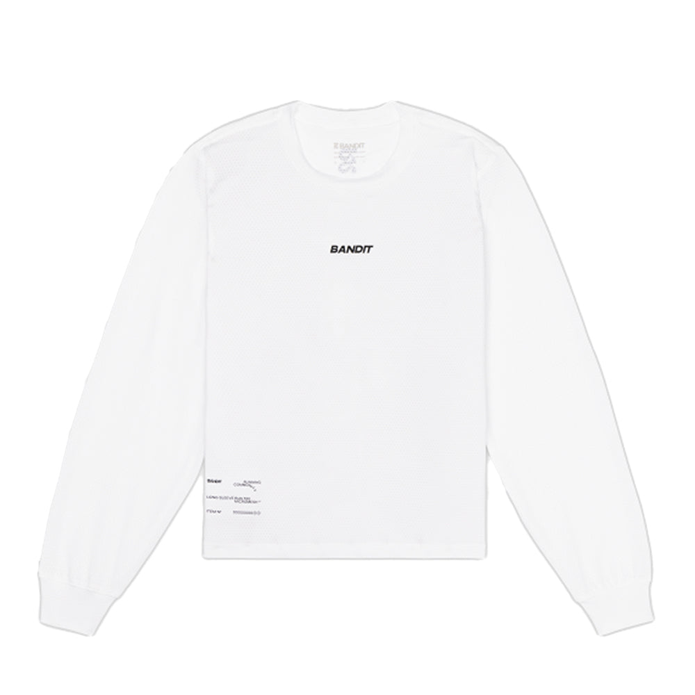 Bandit Running Women's Micromesh™ Long Sleeve Tee - BlackToe Running#colour_white
